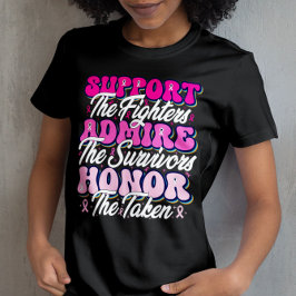 Pink Ribbon Unterstützung Admire Ehrenbewusstsein T-Shirt
