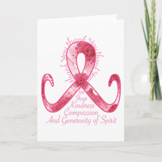Pink Ribbon Vielen Dank Dankeskarte