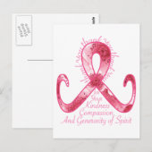 Pink Ribbon Vielen Dank Postkarte (Vorne/Hinten)