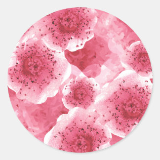 Pink Ribbon Vielen Dank Runder Aufkleber
