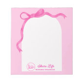 Pink Ribbon Wedding Gate Notizblock (Vorderseite)