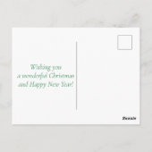 Pink Ribbon Weihnachtsbaum Postkarte (Rückseite)