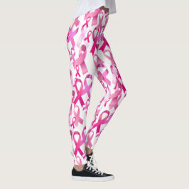 Pink Ribbon zu Brustkrebs Überleben Hübsch Leggings