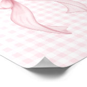 Pink Ribbon zu Gingham Poster (Ecke)