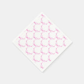 Pink Ribbons Geburtstagsparty Shower Wedding Serviette (Ecke)