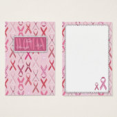 Pink Ribbons-Geschenk-Tag (Vorne & Hinten)