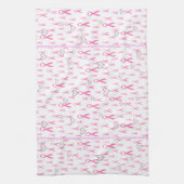 Pink Ribbons, ich kümmere mich!_ Geschirrtuch (Vertikal)