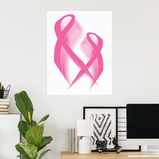 Pink Ribbons Poster (Heimbüro)