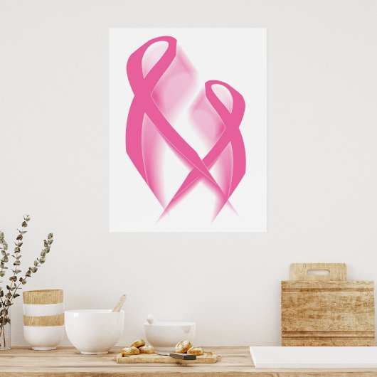 Pink Ribbons Poster (Küche)