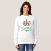 Pink Ribbons & Pumpkin Gewürz - Halloween Sweatshirt (Vorne ganz)