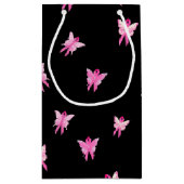 Pink Ribbons Schmetterlinge für Überlebende Kleine Geschenktüte (Rückseite)