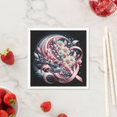 Pink Ribbons und Daisy Bouquet Serviette (Beispiel)