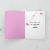 Pink Ribbons und Daisy Glaube Card Karte (Innenseite)