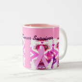 Pink Ribbons von Liebe & Hoffnung_ Zweifarbige Tasse (VorderseiteRechts)