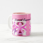 Pink Ribbons von Liebe & Hoffnung_ Zweifarbige Tasse (Vorderseite Links)