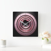 pink rings quadratische wanduhr (Zuhause)