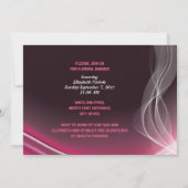 Pink Road Biker Hochzeit Brautdusche Einladung (Rückseite)