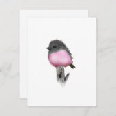 Pink Robin Bird Vielen Dank für Ihre Aufmerksamkei Dankeskarte (Vorne/Hinten)
