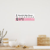 Pink Rock Star Gitarre Custom Baby Duschbanner Poster (Küche)