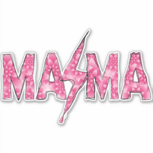 Pink Rocker Mama Aufkleber