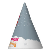 Pink Rocket Personalisiert Girl Birthday Feminist Partyhütchen (Rechts)