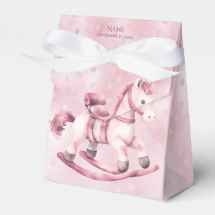 Pink Rocking Horse Gefälligkeitsbox Geschenkschachtel