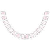 Pink Rocking Horse Gingham Girl Baby Banner (Alle)