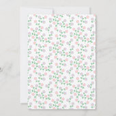 Pink Rocking Horse Girl Baby Shower Einladung (Rückseite)