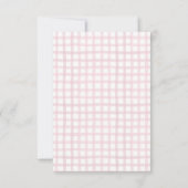 Pink Rocking Horse Kinderdusche Danke Karte (Rückseite)