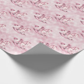 Pink Rocking Horse Wrapping Paper Geschenkpapier (Ecke)