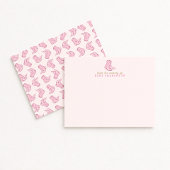 Pink Rodeo Boots Nursery Note Card Einladung