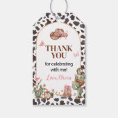 Pink Rodeo Cowgirl Geburtstag Danke Geschenkanhänger (Vorderseite)