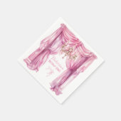 Pink Rokoko Soft Renaissance Coquette Party Serviette (Ecke)