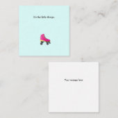 Pink Roller Skate Mini Vielen Dank, dass Sie eine  Mitteilungskarte (Vorne/Hinten)