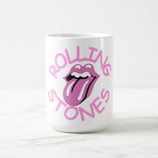 Pink Rolling Stones Kaffeetasse (Mittel)