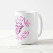Pink Rolling Stones Kaffeetasse (VorderseiteRechts)