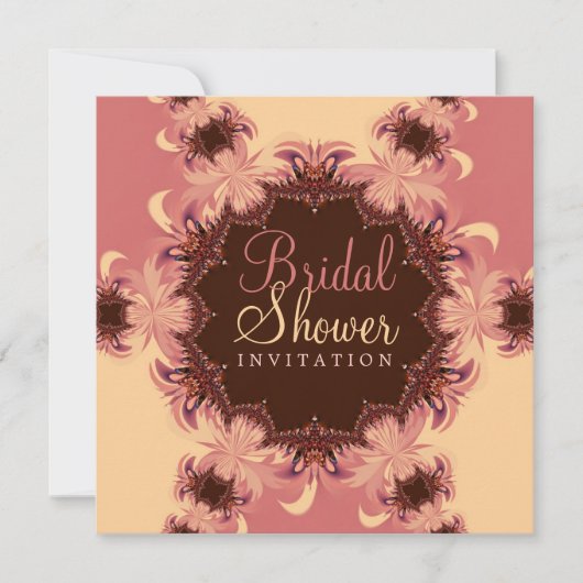 Pink Romance Bridal Dusche Einladung (Vorderseite)