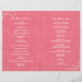 Pink Romance Wedding Bi Fold Programm (Rückseite)