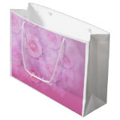 PINK Romantische Aquarellfarben Rose personalisier Große Geschenktüte (Vorderseite Schrägansicht)