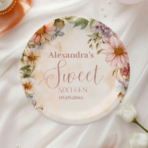 Pink Romantische Wildblumen Pastell Sweet 16