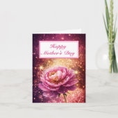 Pink-rosa-farbene Glitzern glücklich Muttertag Karte (Vorderseite)