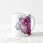 Pink rosa Rosa Blume boho Kaffeetasse (VorderseiteRechts)