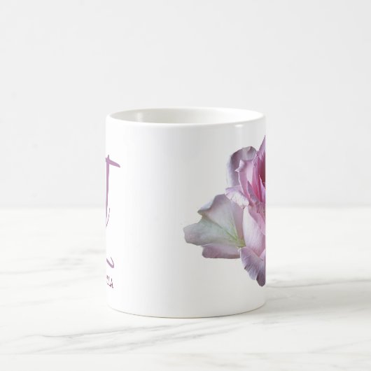 Pink rosa Rosa Blume boho Kaffeetasse (Mittel)