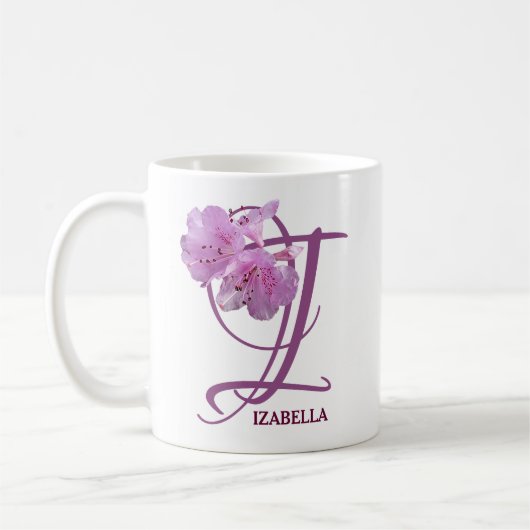 Pink rosa Rosa Blume boho Kaffeetasse (Links)