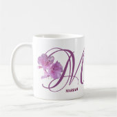 Pink rosa rosa Blume boho Kaffeetasse (Links)