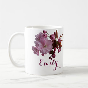 Pink rosa Rosa Blume boho Kaffeetasse