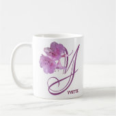 Pink rosa Rosa Blume boho Kaffeetasse (Links)