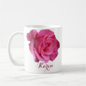 Pink rosa rosa Blume boho Kaffeetasse (Links)