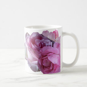 Pink rosa Rosa Blume boho Kaffeetasse