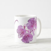 Pink rosa rosa Blume boho Kaffeetasse (VorderseiteRechts)